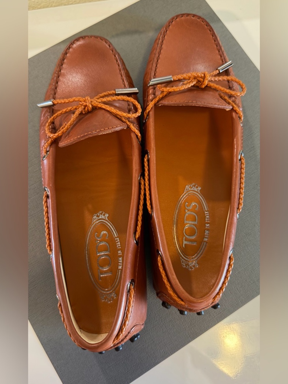 TOD'S Woman’s Brown Leather Driving Loafers